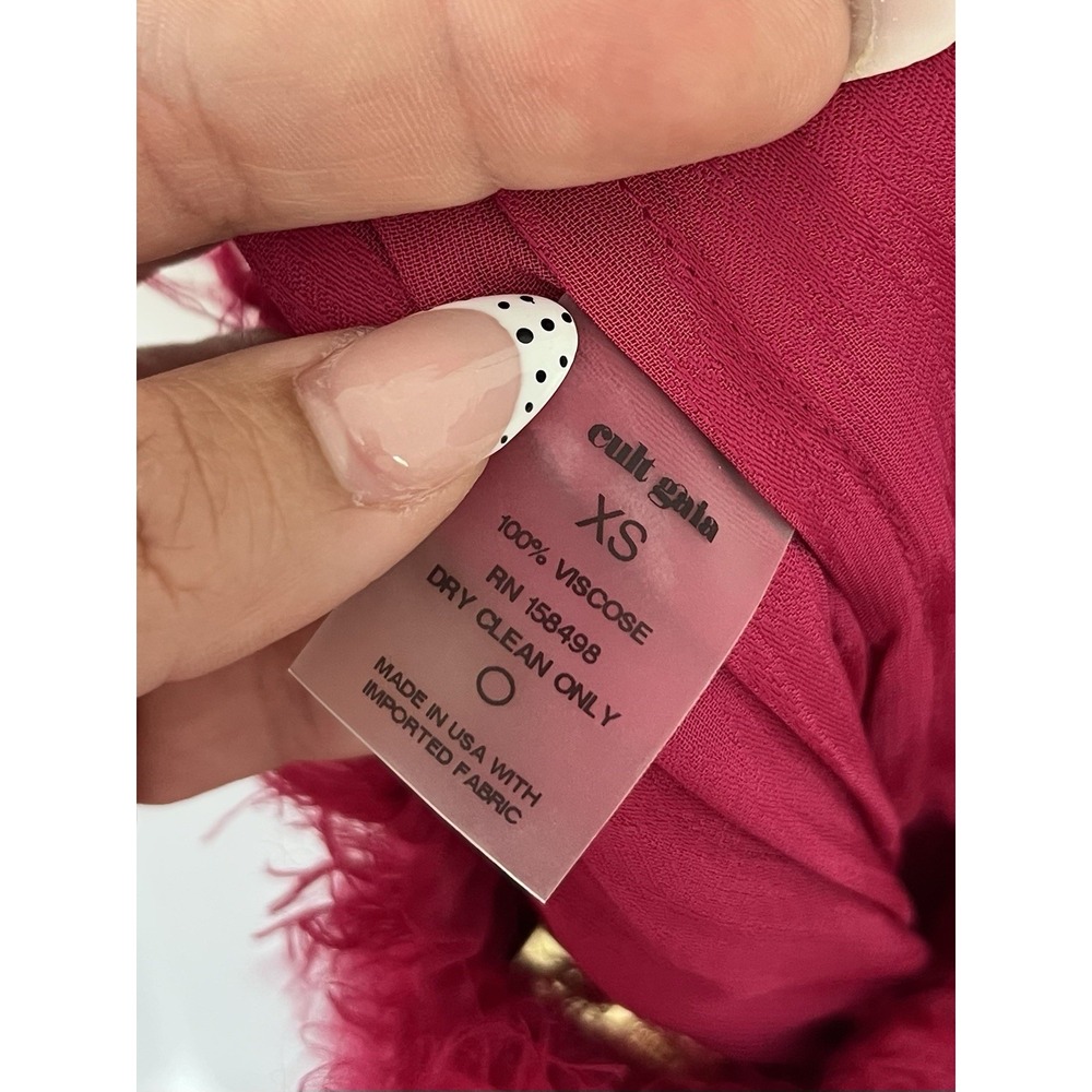 Cult Gaia Theia Dress XS Peony Pink Cutout Maxi Dress Resort Vacation Wedding - Picture 7 of 11